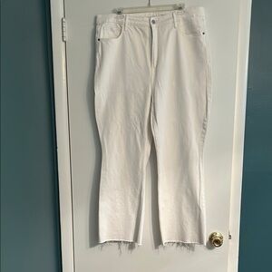 Women's White Jeans with Flared Leg